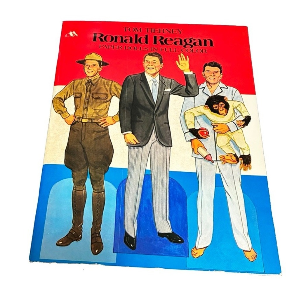 Dover Ronald Reagan Paper Dolls Book Unisex OS Red Excellent Vintage 1984 1st Ed